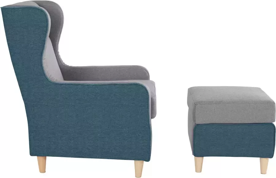 INOSIGN Oorfauteuil Thisted contrastkleurig modern en fris bxdxh: 73x85x99 - Foto 5