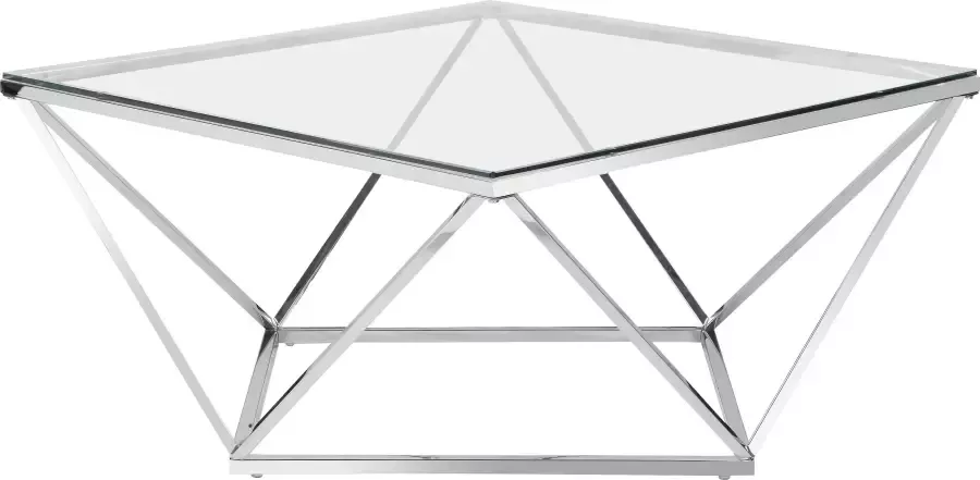 Andas Salontafel Jävre met tafelblad van glas geometrisch onderstel van metaal hoogte 45 cm (1 stuk) - Foto 5