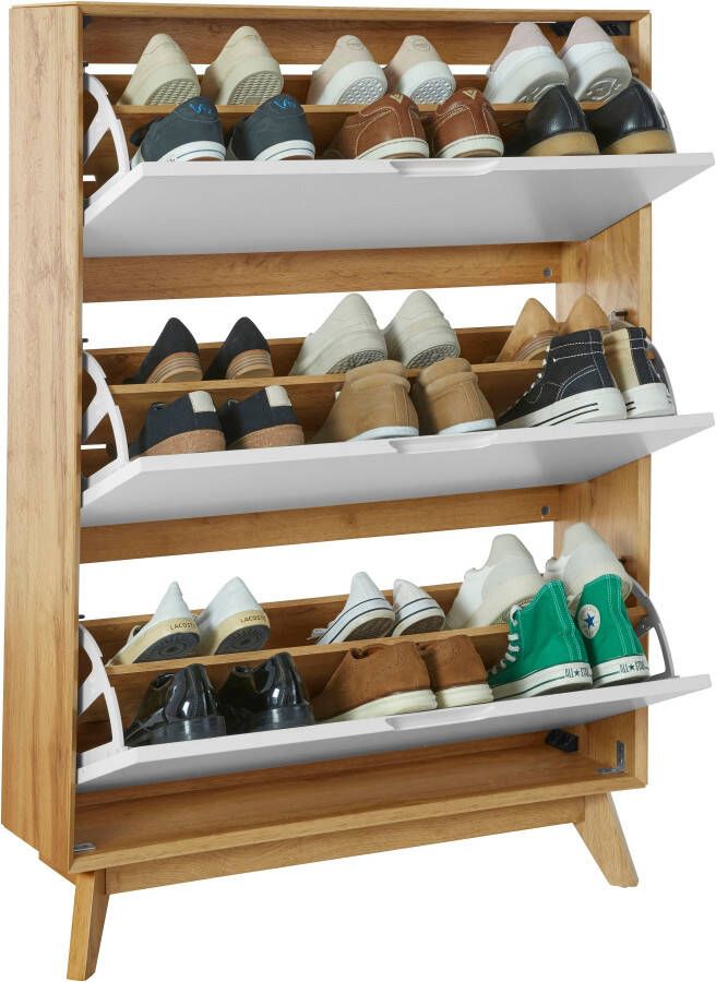 Andas Schoenenkast Pandrup met 3 kleppen ca. 8 paar schoenen per klep hoogte 125 cm - Foto 2