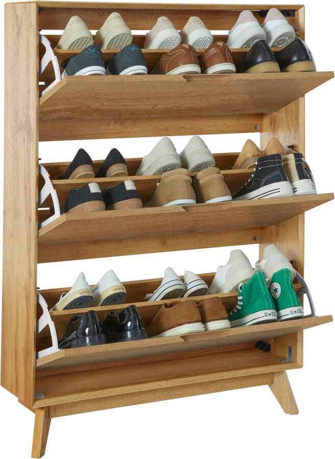 Andas Schoenenkast Pandrup met 3 kleppen ca. 8 paar schoenen per klep hoogte 125 cm - Foto 1