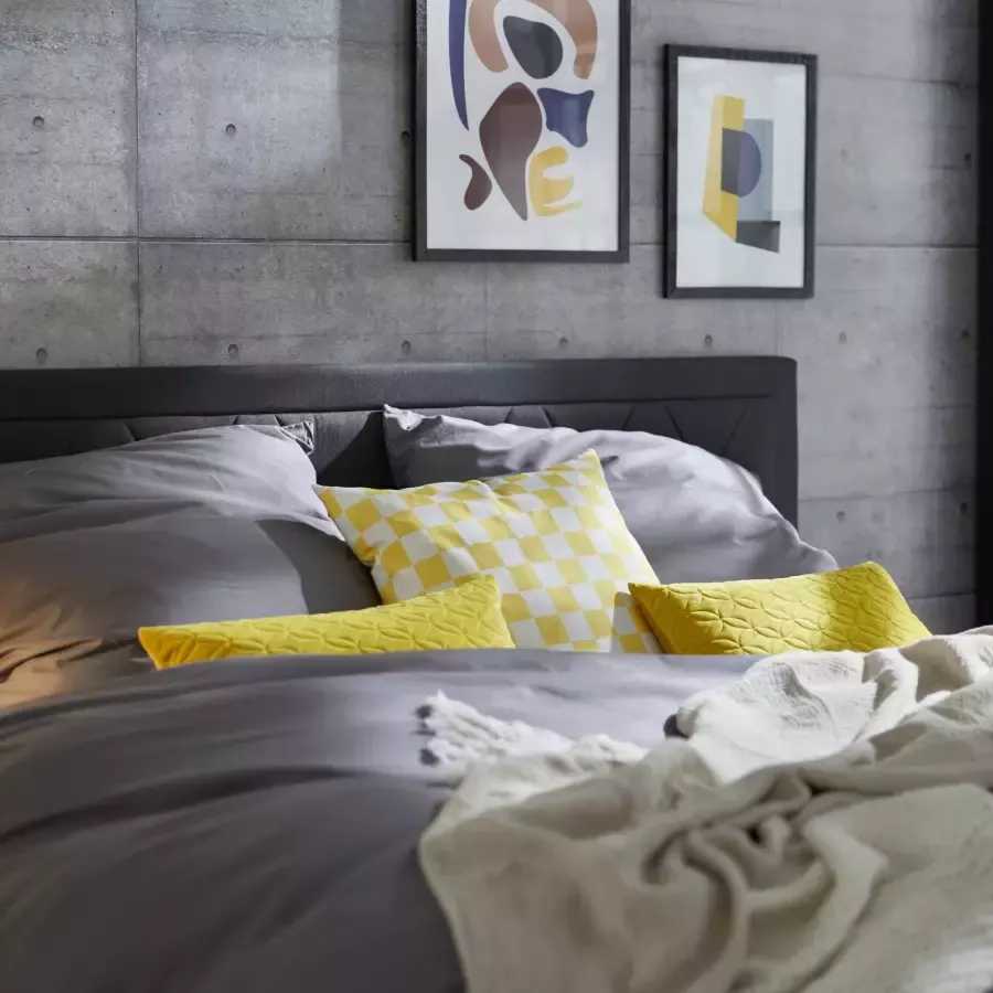 Andas Sierkussen Milo Kussenovertrekken set van 2 50x50 cm zonder vulling met een moderne ruit (2 stuks)