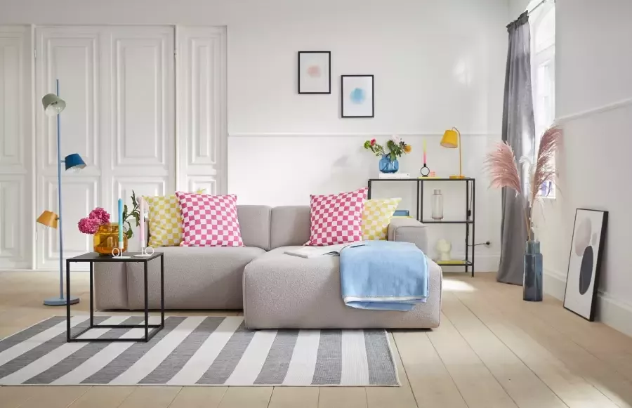 Andas Sierkussen Milo Kussenovertrekken set van 2 50x50 cm zonder vulling met een moderne ruit (2 stuks) - Foto 7