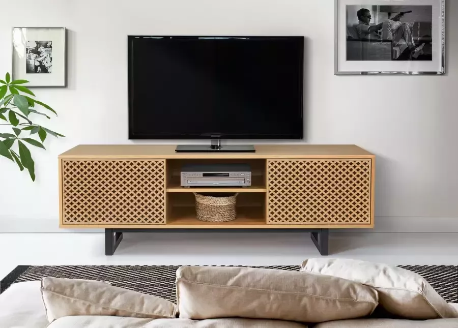 Andas Tv-meubel met bijzondere print met push-to-openfunctie - Foto 2