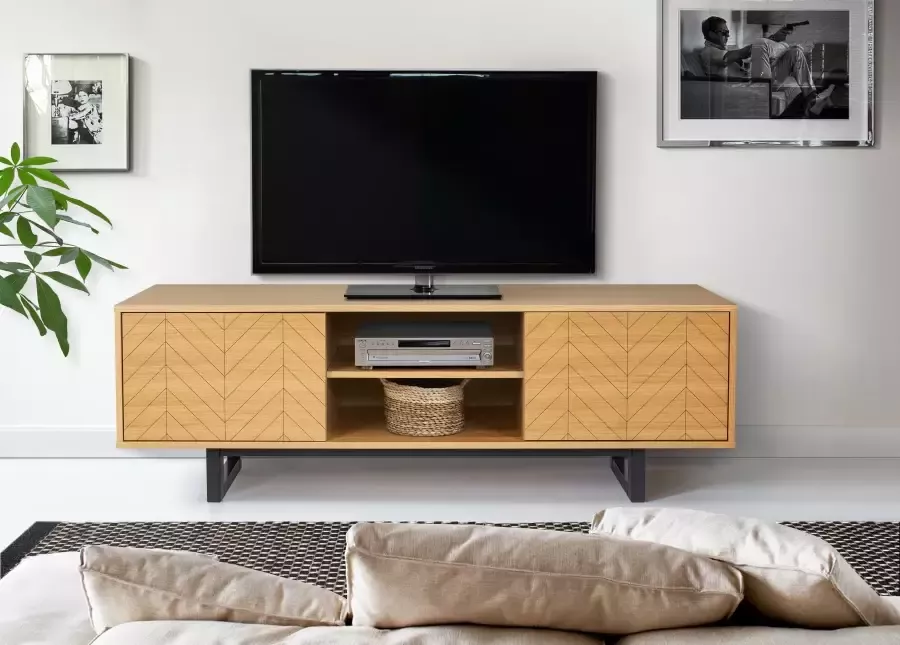 Andas Tv-meubel met bijzondere print met push-to-openfunctie - Foto 3