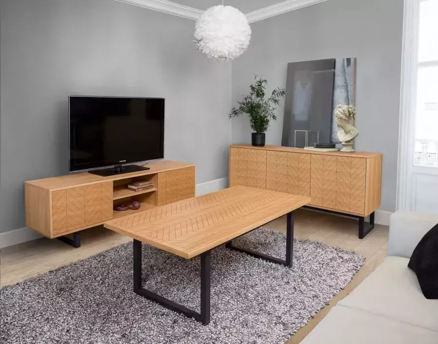 Andas Tv-meubel met bijzondere print met push-to-openfunctie - Foto 2