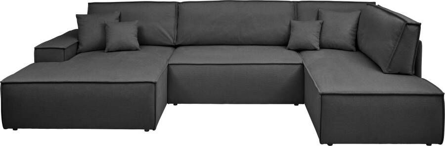 Andas Zithoek FINNLEY U-Form XXL 329 cm Schlafsofa Schlaffunktion m. Bettkasten Ligoppervlak 194 139 cm - Foto 11