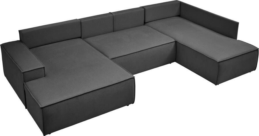 Andas Zithoek FINNLEY U-Form XXL 329 cm Schlafsofa Schlaffunktion m. Bettkasten Ligoppervlak 194 139 cm - Foto 7