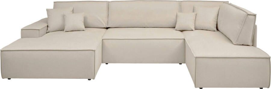 Andas Zithoek FINNLEY U-Form XXL 329 cm Schlafsofa Schlaffunktion m. Bettkasten Ligoppervlak 194 139 cm - Foto 11