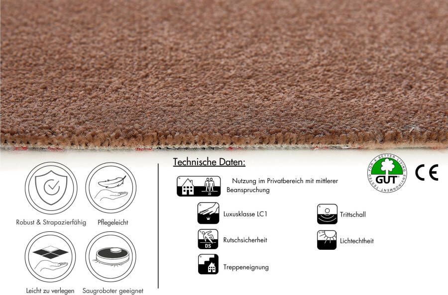 Andiamo Tapijt Lus Florenz Uni-kleuren breedte 400 cm slijtvast & robuust - Foto 3