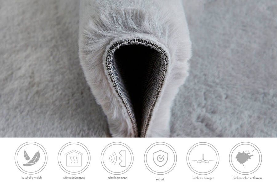LUXOR living Vachtvloerkleed NOVARA Imitatiebont voelt als konijnenbont bijzonder zachte hoge pool - Foto 8