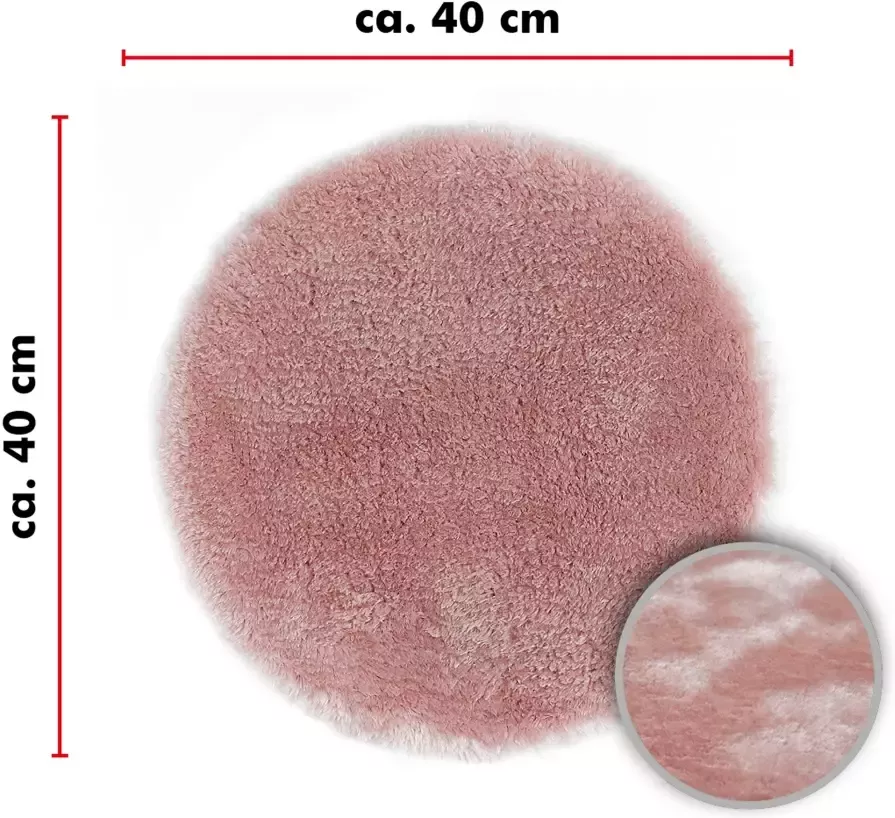 Andiamo Zitkussen lam-imitatiebont rond ø 40 cm ook als set van 4