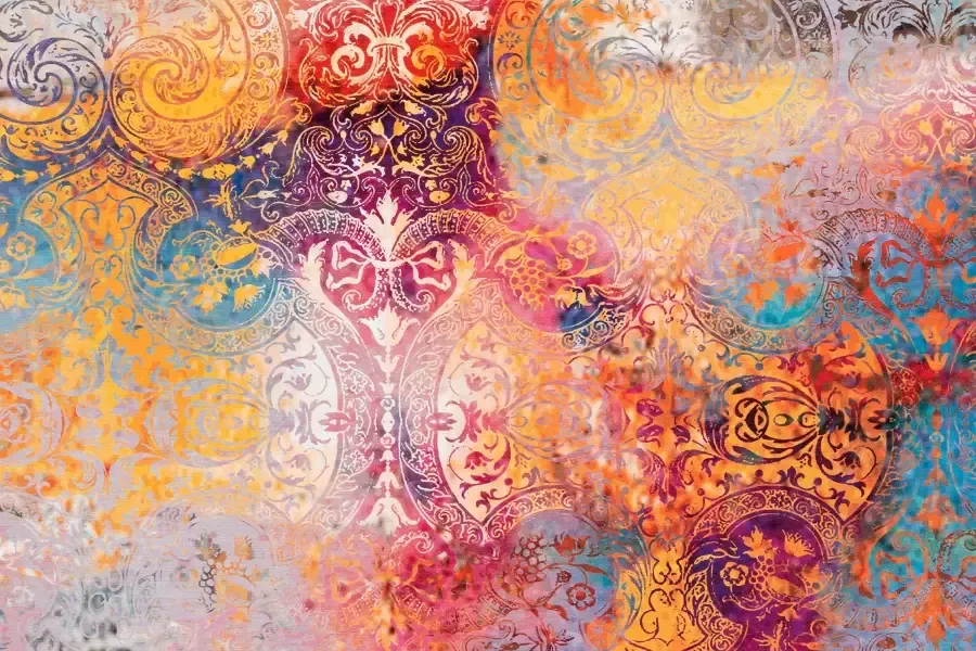 My home Vloerkleed Mateo abstract design in vintage-look gebloemde ornamenten plat korte pool - Foto 5