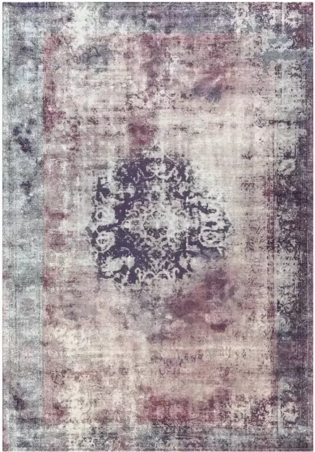 My home Vloerkleed Nelio Vintage-design used look korte pool vloerkleed met randdessin - Foto 1