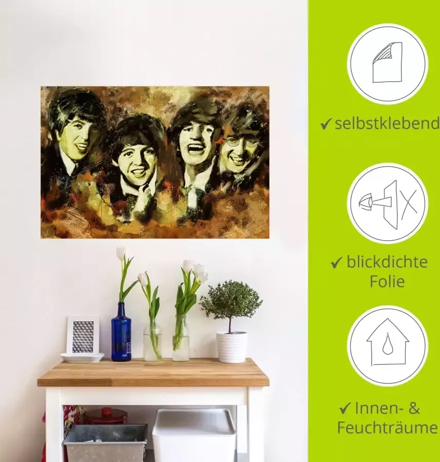 Artland Artprint Beatles als artprint op linnen muursticker in verschillende maten - Foto 4