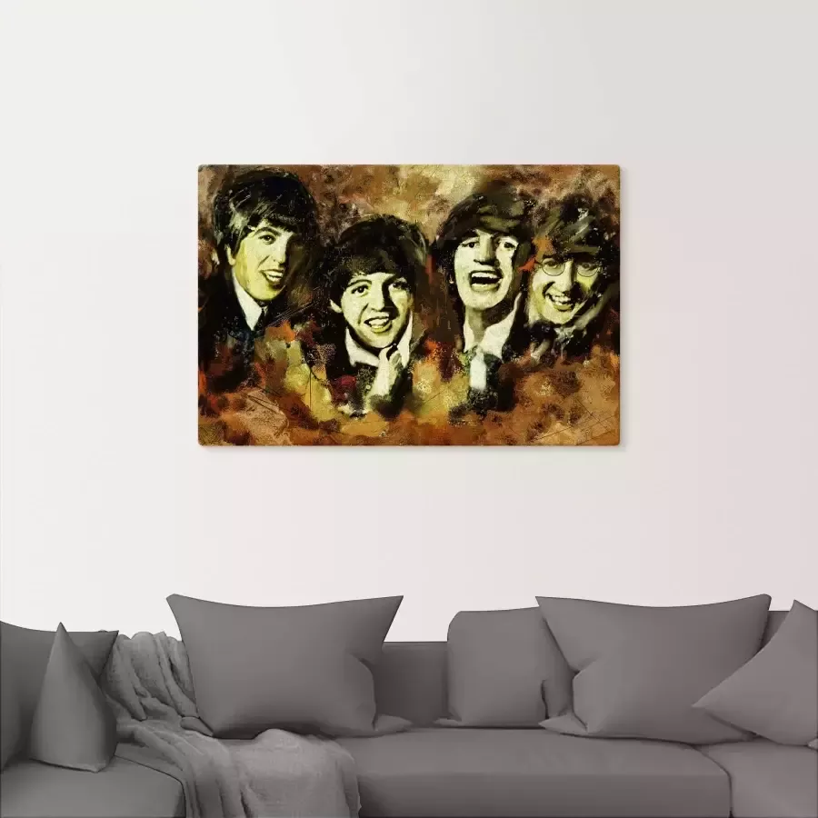 Artland Artprint Beatles als artprint op linnen muursticker in verschillende maten