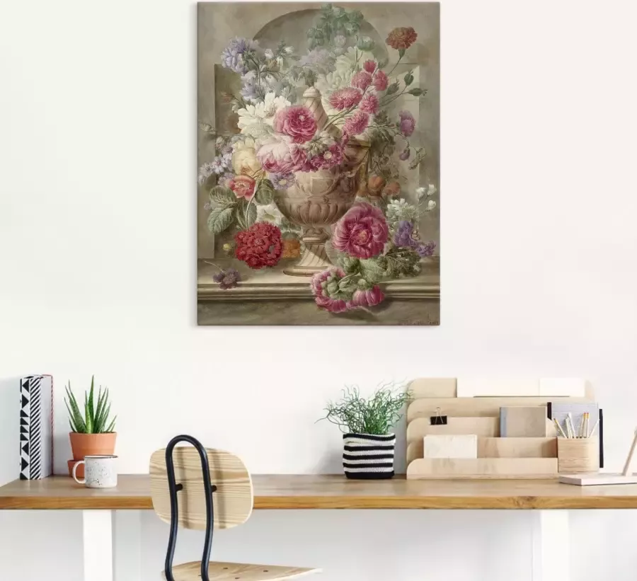 Artland Artprint Vaas met bloemen als artprint op linnen poster muursticker in verschillende maten - Foto 6