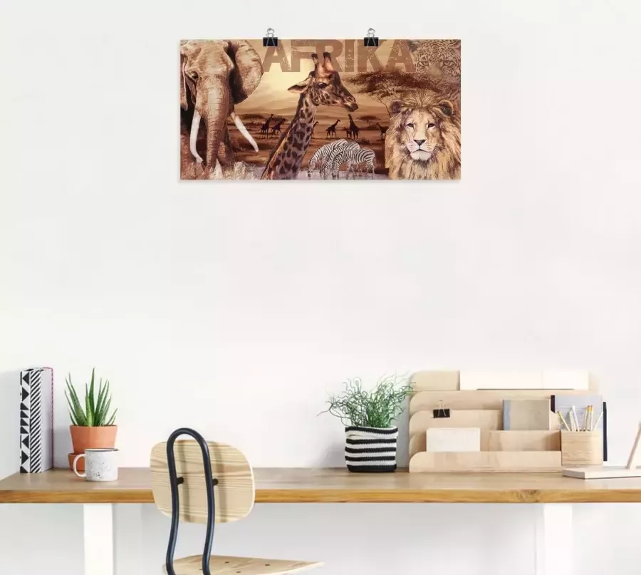 Artland Artprint Afrika als artprint van aluminium artprint voor buiten artprint op linnen poster muursticker - Foto 2