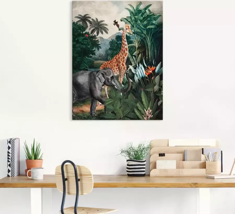 Artland Artprint Afrikaanse jungle als artprint van aluminium artprint voor buiten artprint op linnen poster in verschillende maten. maten - Foto 3