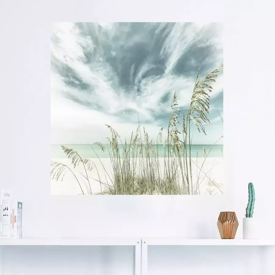 Artland Artprint Alleen aan het strand als artprint op linnen poster in verschillende formaten maten