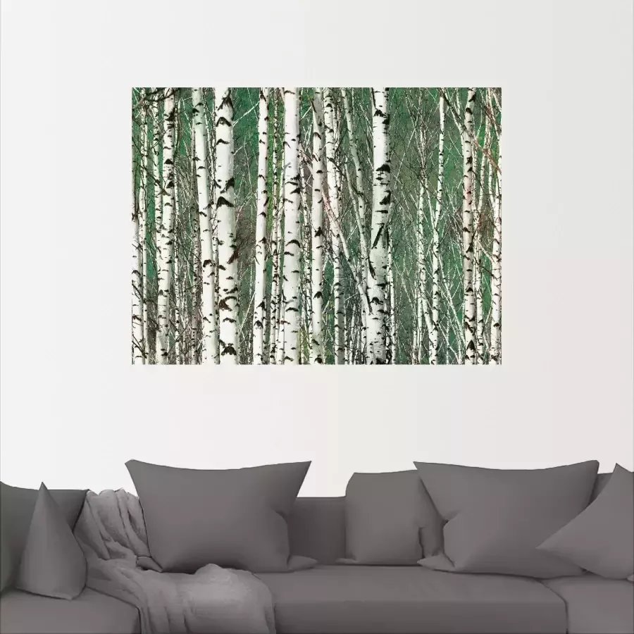 Artland Artprint Berkenbos bomen als artprint op linnen muursticker in verschillende maten - Foto 2