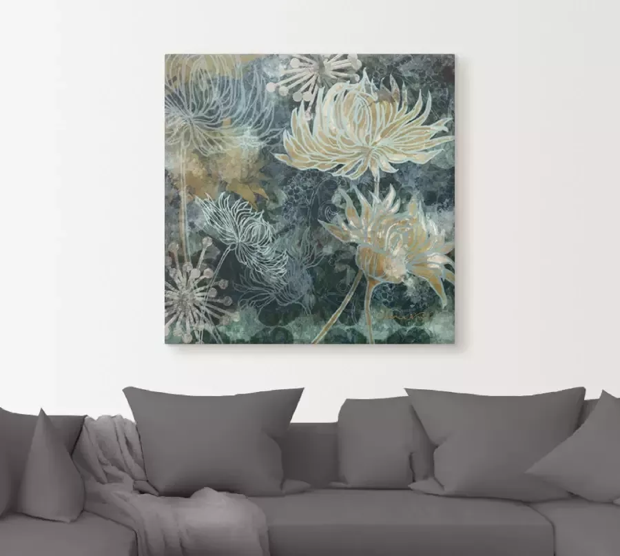 Artland Artprint Blauwe chrysanten I als artprint van aluminium artprint voor buiten artprint op linnen poster muursticker - Foto 1