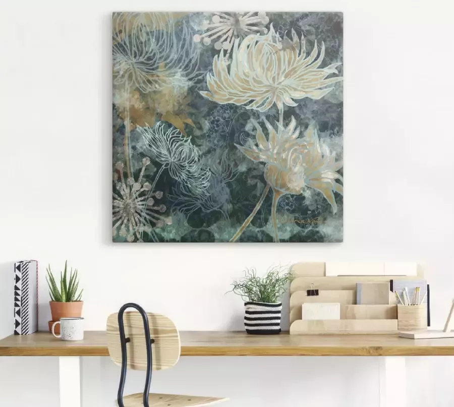 Artland Artprint Blauwe chrysanten I als artprint van aluminium artprint voor buiten artprint op linnen poster muursticker - Foto 2