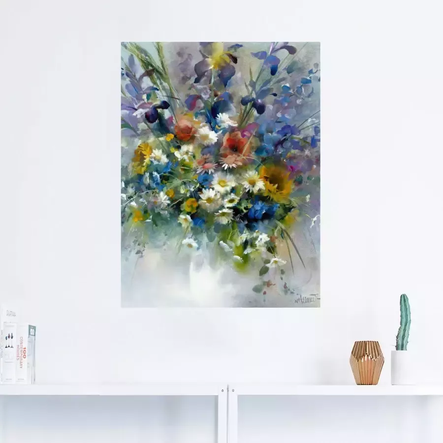 Artland Artprint Bloemen impressie als artprint op linnen poster in verschillende formaten maten