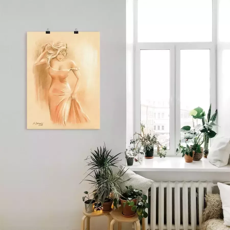Artland Artprint Bochtig model als artprint op linnen poster in verschillende formaten maten
