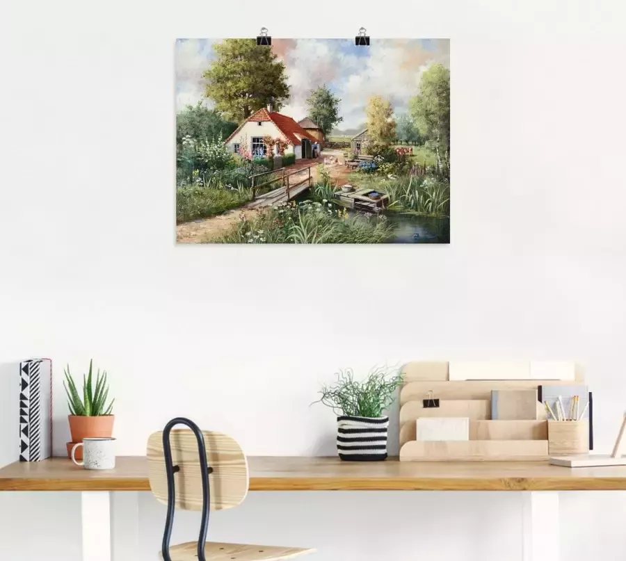 Artland Artprint Boerderij als artprint op linnen poster in verschillende formaten maten - Foto 5