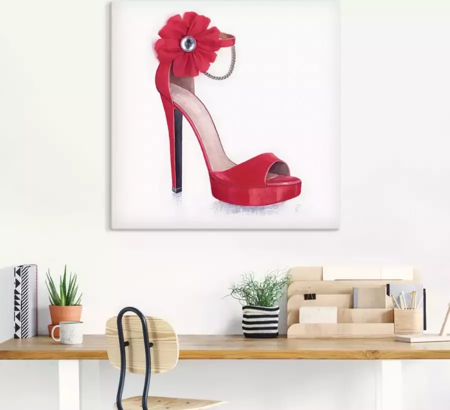 Artland Artprint op linnen Damesschoenen rood model - Foto 4