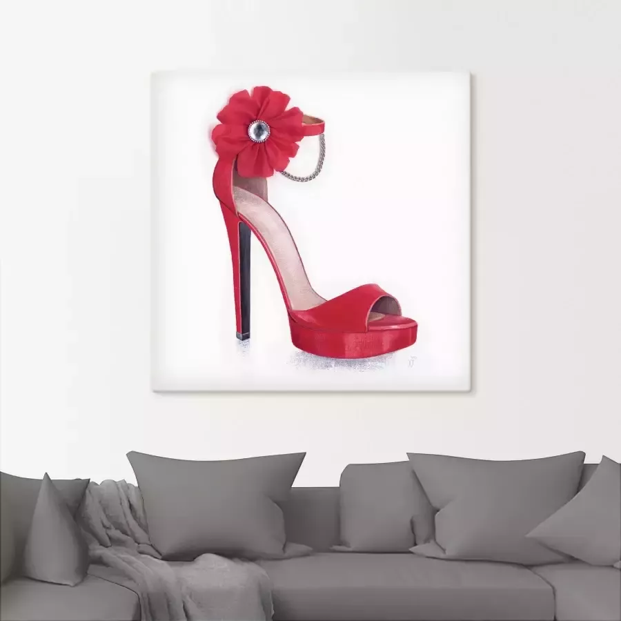 Artland Artprint op linnen Damesschoenen rood model - Foto 1
