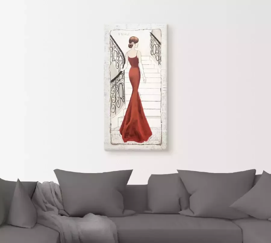 Artland Artprint De mooie in rood als artprint op linnen poster in verschillende formaten maten - Foto 6