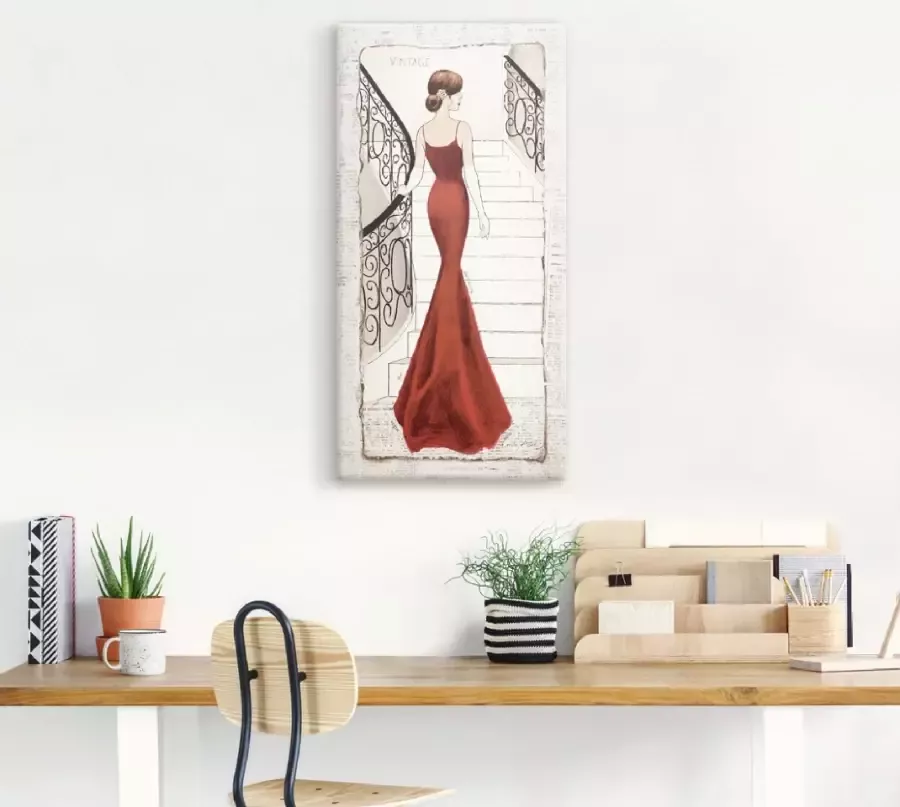 Artland Artprint De mooie in rood als artprint op linnen poster in verschillende formaten maten - Foto 3