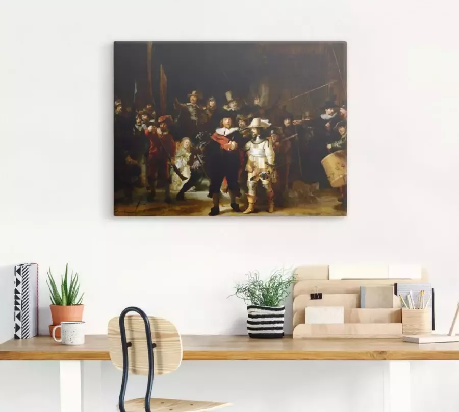 Artland Artprint De nachtwacht. 1642 als artprint op linnen poster in verschillende formaten maten