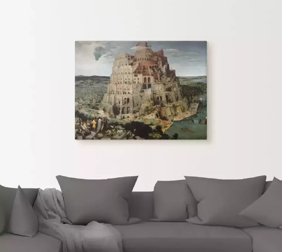 Artland Artprint De torenbouw van Babel. 1563 als artprint op linnen poster in verschillende formaten maten - Foto 2