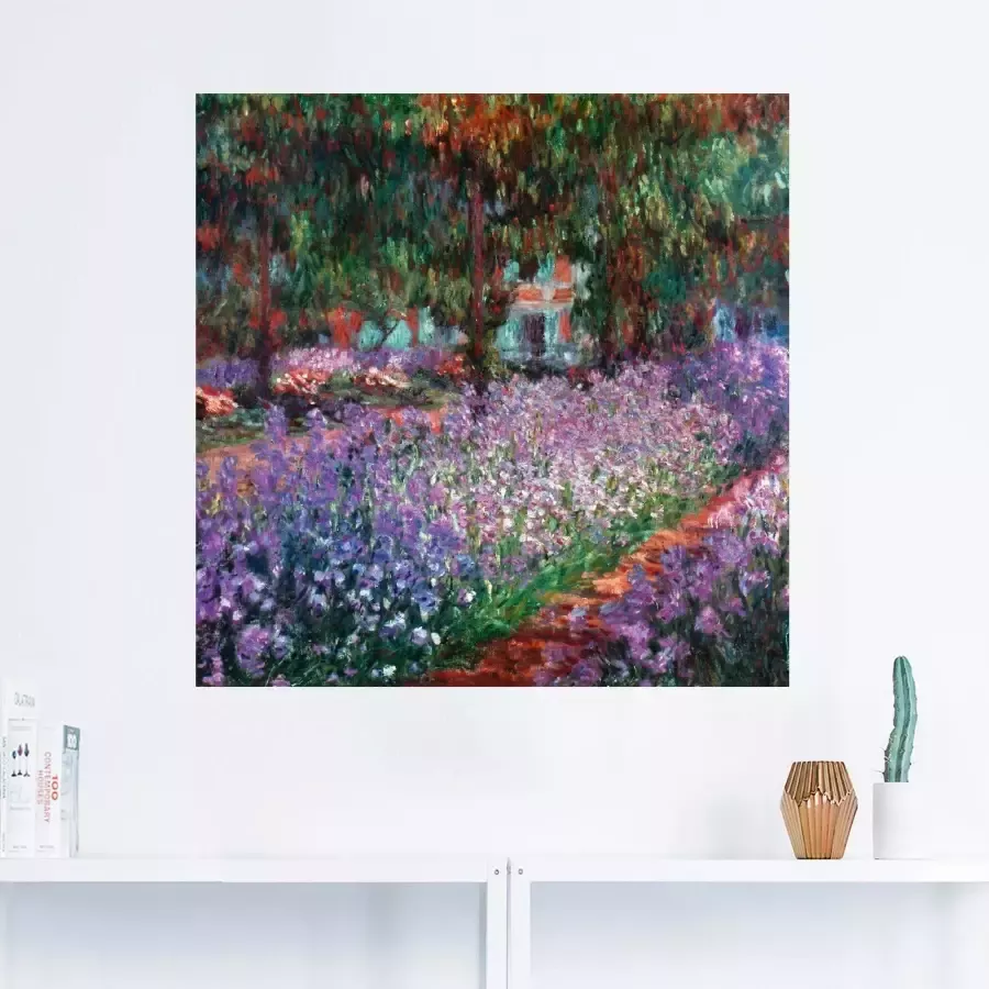 Artland Artprint De tuin van de kunstenaar bij Giverny als artprint van aluminium artprint voor buiten artprint op linnen in verschillende maten