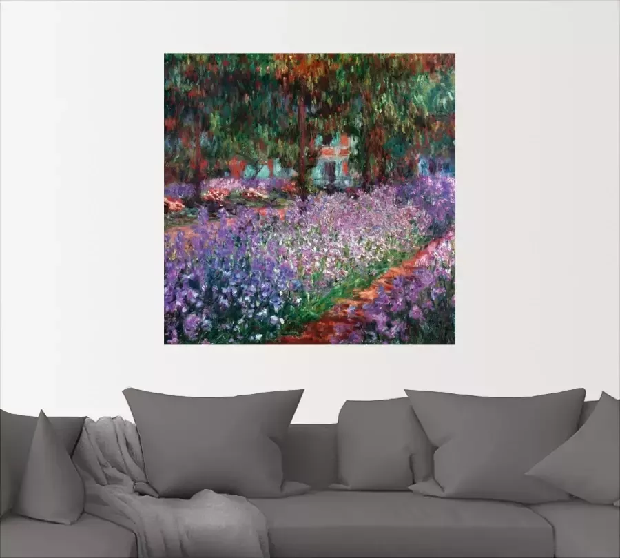 Artland Artprint De tuin van de kunstenaar bij Giverny als artprint van aluminium artprint voor buiten artprint op linnen in verschillende maten - Foto 4
