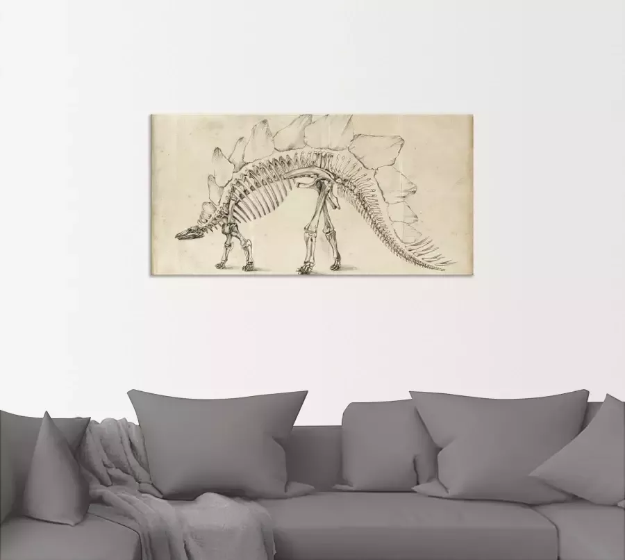 Artland Artprint Dinosaurus leer III als artprint van aluminium artprint voor buiten muursticker in diverse maten - Foto 2