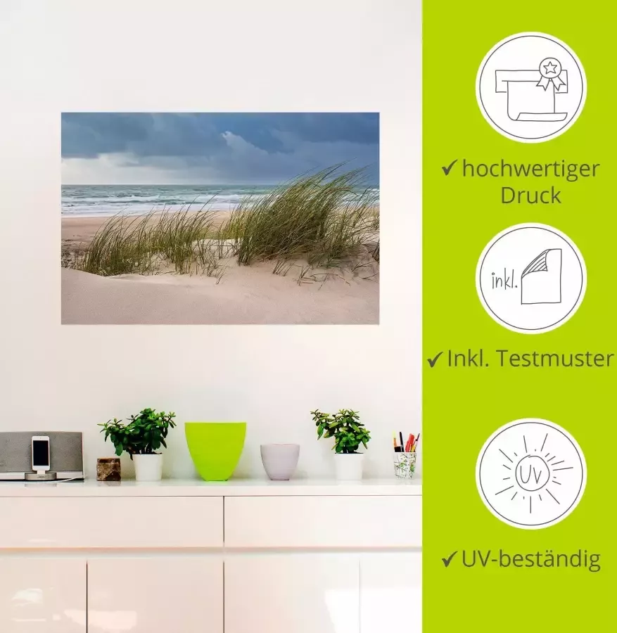 Artland Poster Duin en strand bij Hirtshals Denemarken als artprint van aluminium artprint voor buiten artprint op linnen in verschillende maten - Foto 2