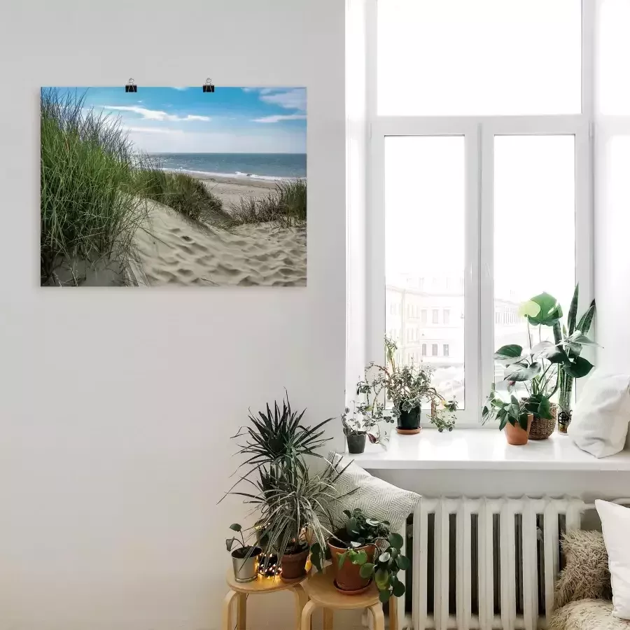 Artland Artprint Duinlandschap in de zomer aan de Noordzee als artprint van aluminium artprint voor buiten artprint op linnen poster muursticker - Foto 6