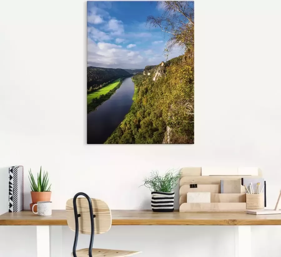 Artland Poster Blik op Elbe & de Saksische Zwitserland - Foto 4