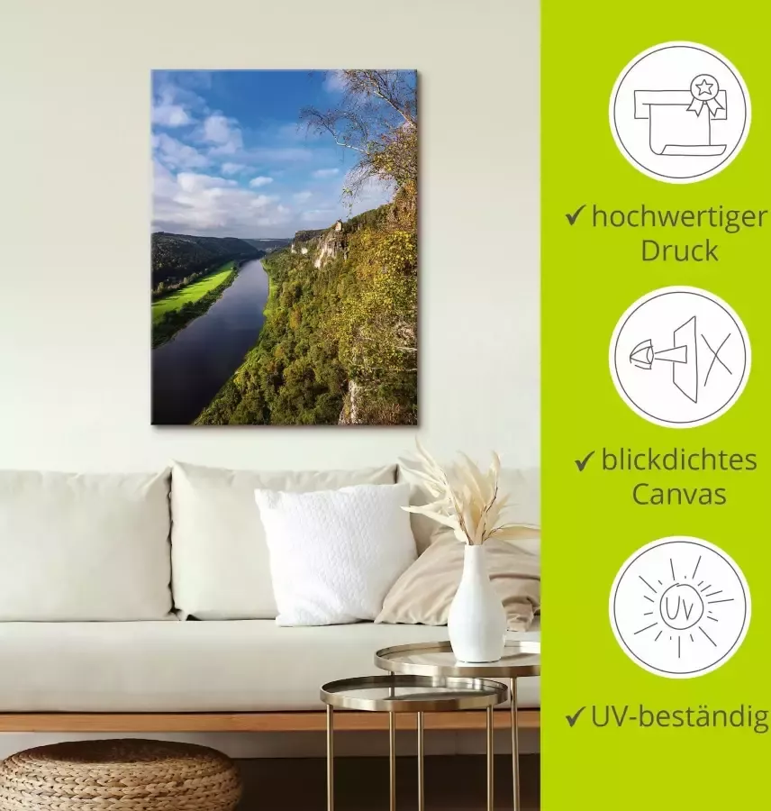 Artland Poster Blik op Elbe & de Saksische Zwitserland - Foto 3