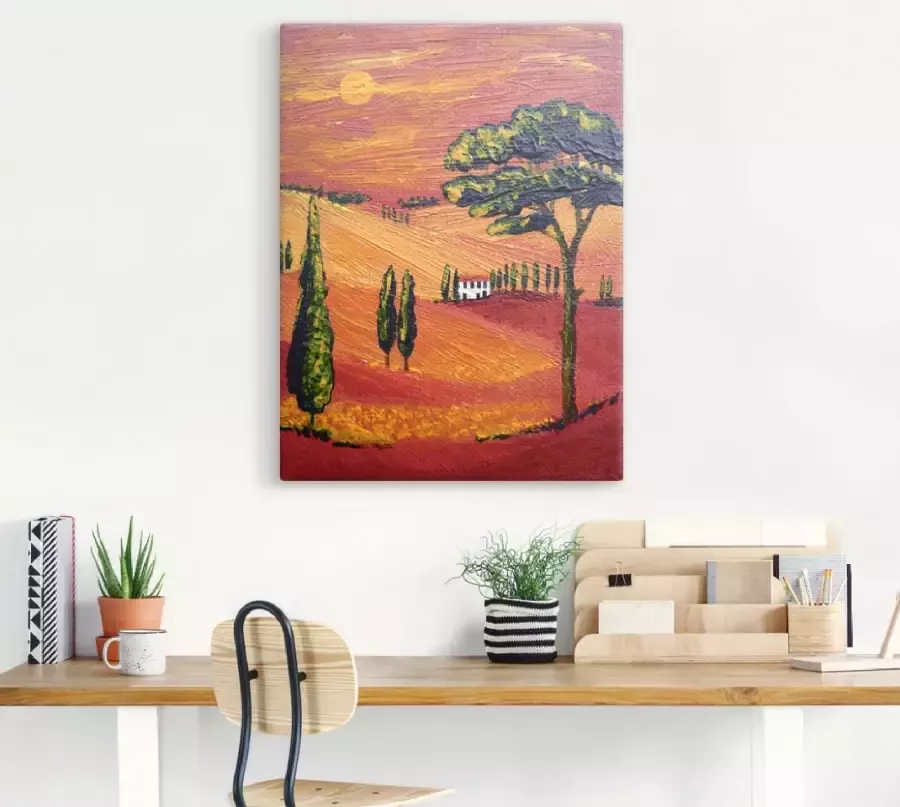 Artland Artprint op linnen Ergens in de Toscane gespannen op een spieraam - Foto 2