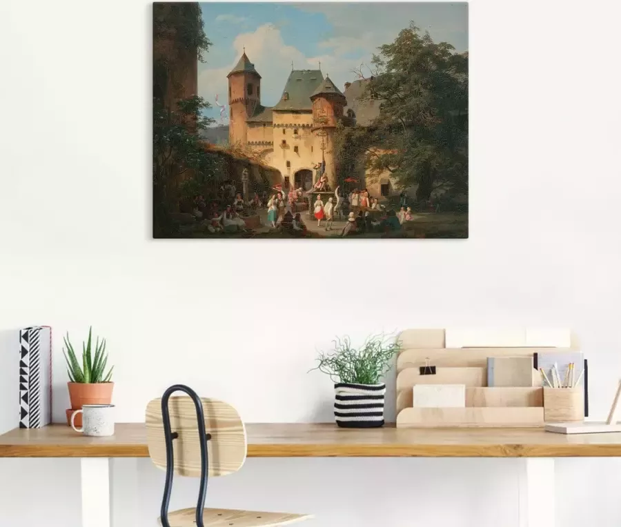 Artland Artprint Feestelijk tafereel op het voorplein van een kasteel als artprint van aluminium artprint op linnen muursticker of poster in verschillende maten - Foto 8