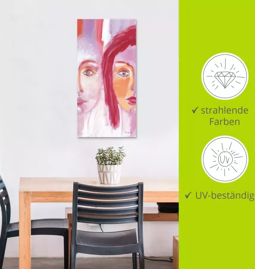 Artland Artprint Gezichten in vele afmetingen & productsoorten artprint van aluminium artprint voor buiten artprint op linnen poster muursticker wandfolie ook geschikt voor de badkamer (1 stuk)