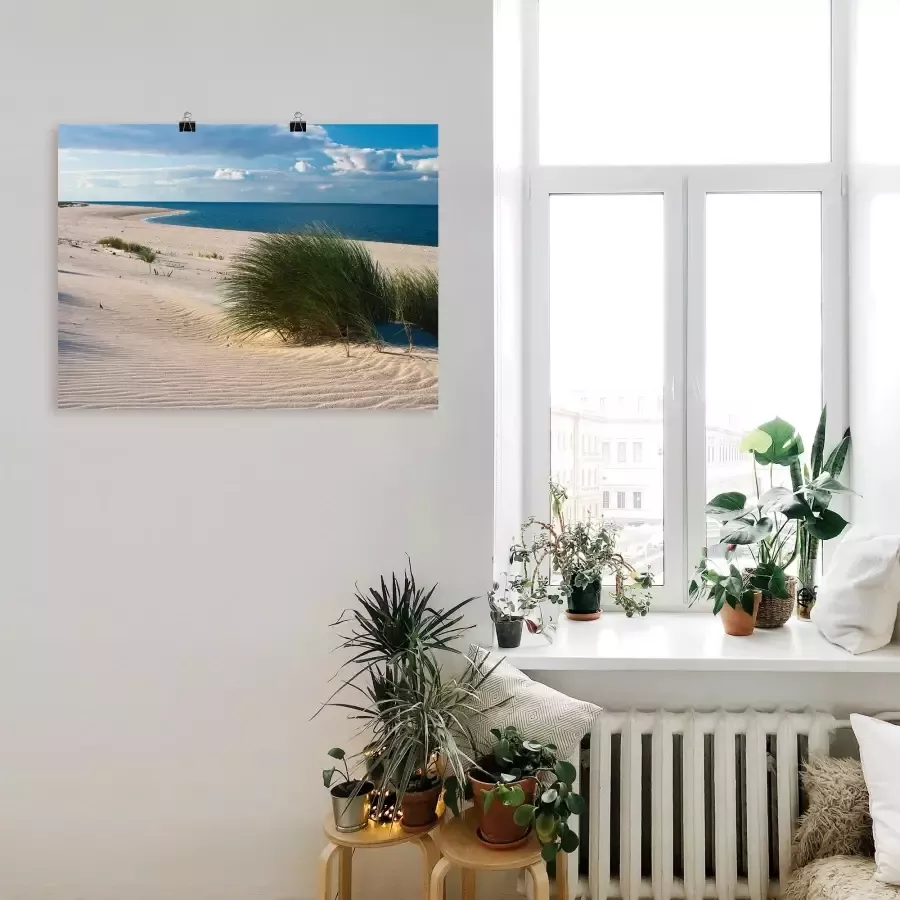 Artland Artprint Gras aan het strand als artprint van aluminium artprint voor buiten artprint op linnen in verschillende maten