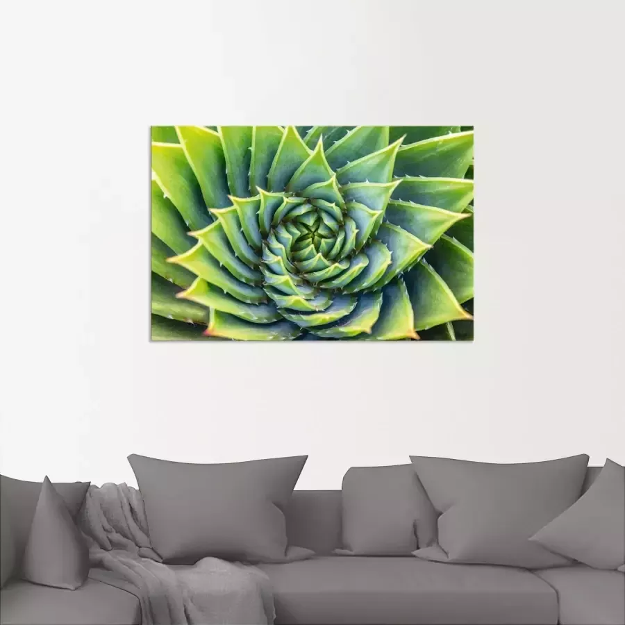 Artland Artprint Groene spiraal als artprint van aluminium artprint op linnen muursticker of poster in verschillende maten