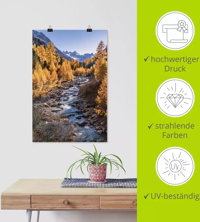 Artland Artprint op linnen Herfst in Oberengadin - Foto 8