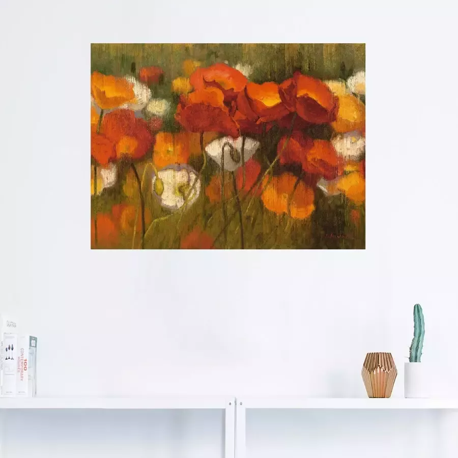 Artland Artprint op linnen Het sterke rood II