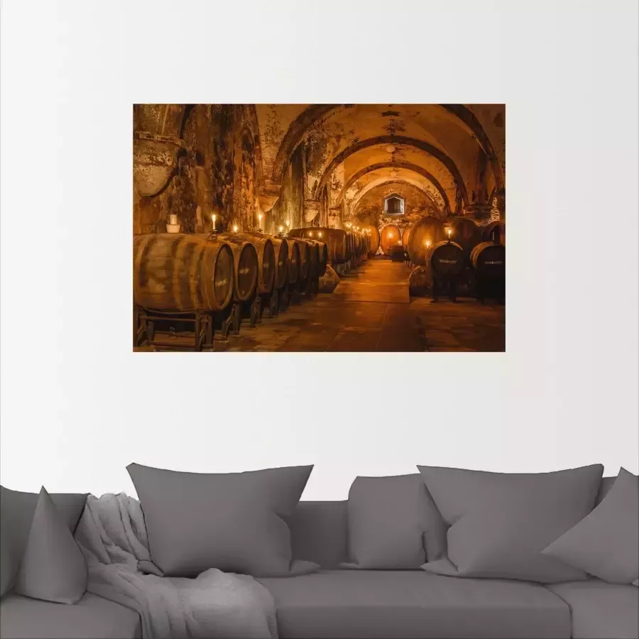 Artland Artprint Historische wijnkelder Eberbach als artprint van aluminium artprint voor buiten artprint op linnen poster in verschillende maten. maten - Foto 2